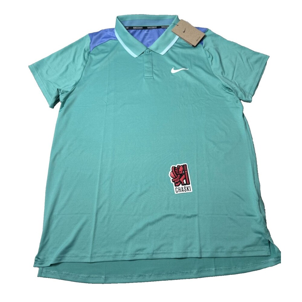 Nike Tennis Polo Shirt Dri-FIT Nike Court Advantage Blue Men's large FD5314-300